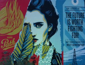 Mural in New York. Aufschrift "The Future is worth fighting for!"